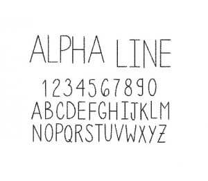 Stickserie - Alpha Line Schriftart